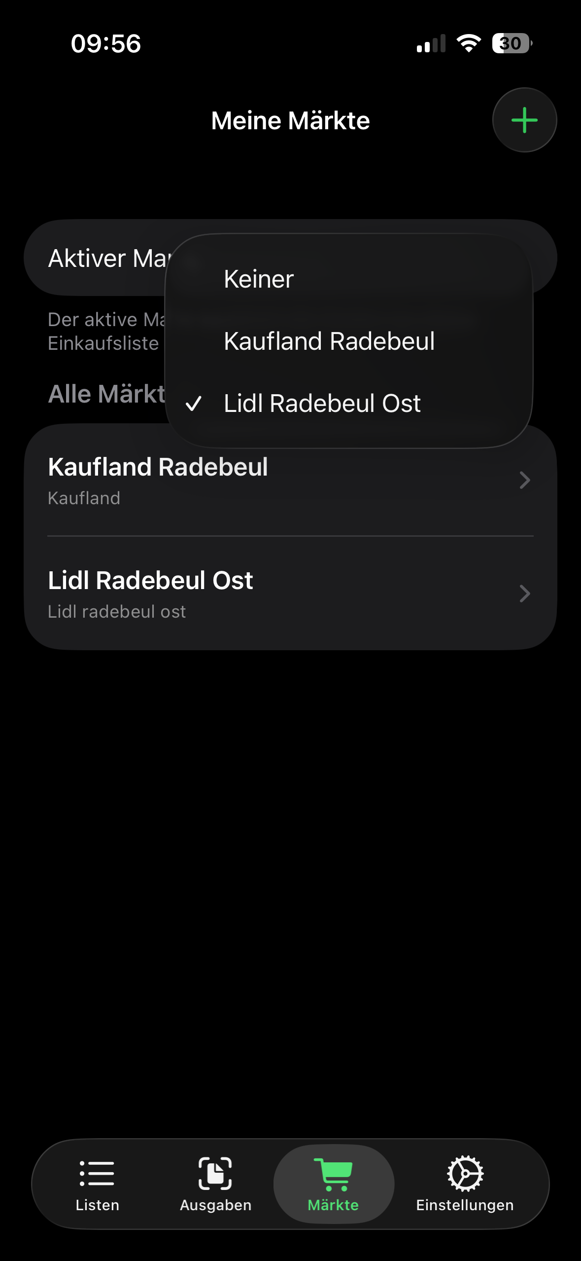 Supermarkt-Auswahl für optimierte Sortierung